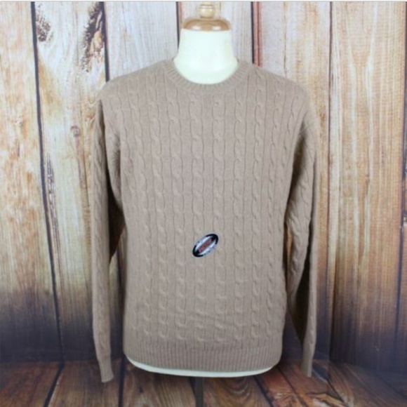 Joseph & Lyman Men's Cashmere Sweater Large Beige - Picture 2 of 7